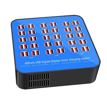 Smart 60 Pordid USB Hub laadimisjaama Pistikupessa Mitme Pordi Kiirus Seina Laadija, Dock, Laadija Eu Pistik Adapter