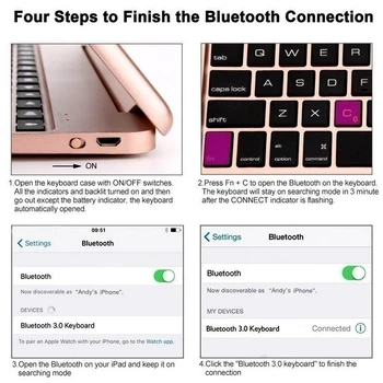 Smart Bluetooth Klaviatuur iPad Seista Puhul, Juhtmeta Klaviatuur, Apple iPad 9.7 Pro Air 2 2017 2018 5. ja 6. Põlvkonna