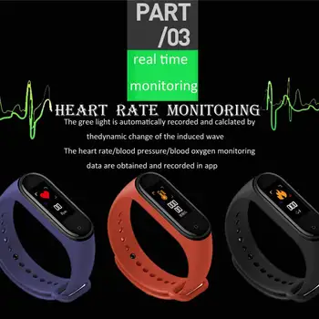 Smart Bänd Fitness Käevõru Mõõtmine Rõhu Ja Impulsi Smartband M4 Tervise Käepaela Fitness Tracker Vaadata