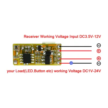 Smart Remote Control Switch 3.7 V 4.5 V 5V 6V （alates adapter 9V 12V Relee Kontakt Raadiovõrgu Lüliti Õppe KÜSIDA, Remote Portable LED Valgustus 50TK