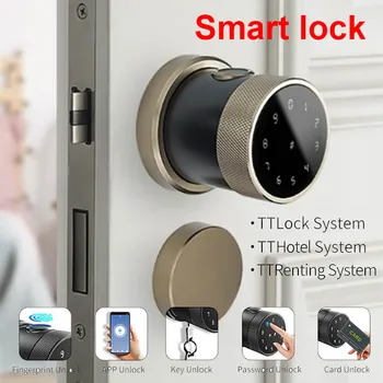 Smart Silindri Lukk Kodu Turvalisuse Biomeetriliste Sõrmejälgede Lukustus Digitaalne Klaviatuur Smart Lock Tuya App