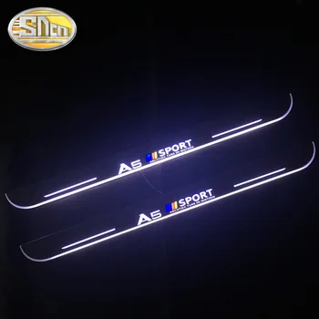 SNCN 2TK Akrüül Liigub LED Teretulnud Pedaalidega Auto Lohistama Plaat Pedaali Ukse Lävepakk Rada Kerge Audi A5 Coupe B8 B9