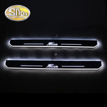 SNCN 4TK Akrüül Liigub LED Teretulnud Pedaalidega Auto Lohistama Plaat Pedaali Ukse Lävepakk Rada Kerge Ford Fiesta 2009 - 2017 2018 2019