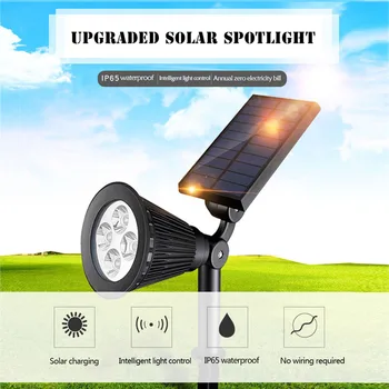 Solar Lamp Väljas Valgustus 4 LED Päikese Valgus Aias Muru Valgust RGB Punane Sinine Roheline Värv LED Solar Lamp Tänaval Valgus Räästa Lambid