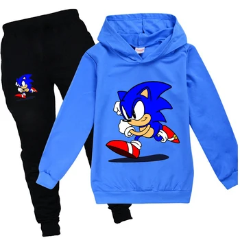 Sonic The Hedgehog Riided Jäävad Tüdrukud Tracksuit Cool Kids Hupparit ja Püksid Pere Poisid Talve Riided Set Boutique Varustus
