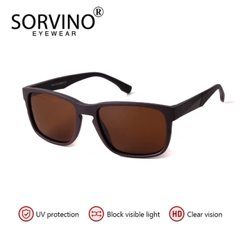 SORVINO Sportlik Polariseeritud Päikeseprillid Meeste Elastne Must Mugava Sõidu Kalapüügi 2020 Disain Fashion Square UV400 päikeseprillid