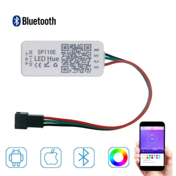 SP110E Bluetooth-Pixel kerge Töötleja WS2811 WS2812B ws2812 dimmer SK6812 RGB RGBW APA102 WS2801 pikslit Led Riba IOS Android