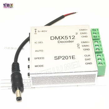 SP201E DMX512 dekooder operation instruction 2048 pikslit led kontroller toetab peaaegu iga tüüpi LED-DRIVER-IC RGB kontroller