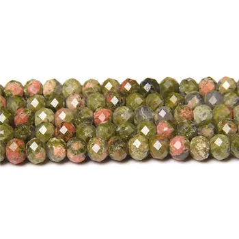 Stone Beads Natural Unakite Lahtiselt Rant poola Ring Lahti Helmed Käevõru Tegemise DIY Ehted 6/8/10MM Vali Suurus 15.5