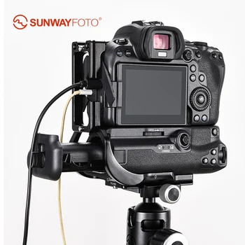 SUNWAYFOTO PCL-R5G Kohandatud L-bracket, Canon EOS R5/R6 koos battery grip BG-R10 Arca RRS ühilduva
