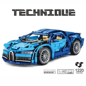 Super Racing-Technic Auto Bugattied Chiron 1:14 Mudeli Staatiline Hoone Plokid, Tellised Set Lapsed Mänguasjad Lastele Poiss Jõulukingiks