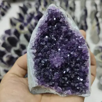 Suur Ametüst Klastri Geode Quartz Crystal Lõigata Baasi Ametüst Isend Uruguay