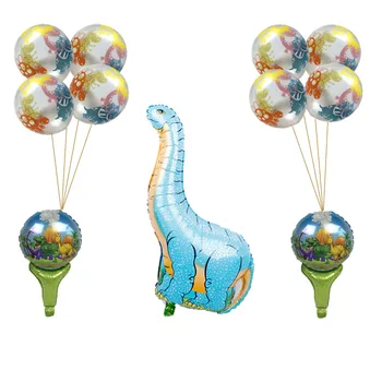 Suur dinosaurus teema poole foolium õhupallid lapsed loomade dinosaurus lateks sünnipäeva teenetemärkide baby shower pool soosib 12tk