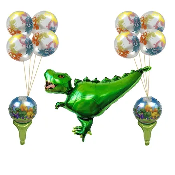 Suur dinosaurus teema poole foolium õhupallid lapsed loomade dinosaurus lateks sünnipäeva teenetemärkide baby shower pool soosib 12tk
