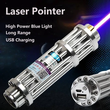 Suure Võimsusega Pikendab Sinine Laser Osuti Jahindus Ultra pikamaa Laser 450 nm Lazer Silmist Taskulamp Põlema Vaste Sigarid Küünal