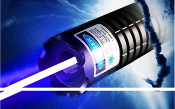 Suure võimsusega Sõjalise 450 nm 500w 500000m sinine laser osuti Taskulambi Valgus Põlev tikk/kuiv puit/must/Põlevad sigaretid, Jahindus