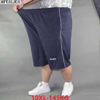 Suvel Meest pluss suurus suur lühikesed püksid puuvilla 10XL sport stretch püksid liiga pehme elastsus lahti Mugavad püksid tumesinine 60