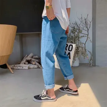 Suvel uus stiil, Hong Kong stiilis teksad meestele korea lahti sirge kärbitud püksid meeste retro haaremi hip-hop tänava lai-jala püksid