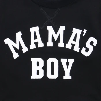 Sügis-Talvel Lahti Beebi Sweatershirt Pikad Varrukad ümber Kaela Kiri Mama ' s Boy kampsun Lapsed, Poiss, Tüdruk Riided Tracksuit Komplekt