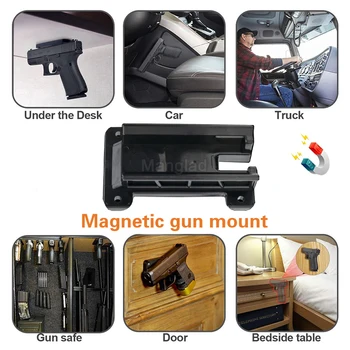 Süvistatav Magnet Relv Mount Omanik Püstol Püss Kabuur Bracket Magnet Stand Omanikule Relva Peita Veoauto Auto All Tabel Seina
