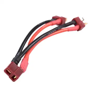 T Plug Lipo RC Akut Paralleelselt Adapter Connector 1 Naine 2 Mees 14AWG Kaabli