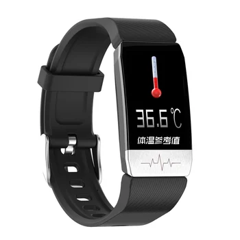 T1S Nutikas Käevõru Fitness Tracker kehatemperatuur EKG-Südame Löögisageduse Monitor Smart Watch Muusika Kontrolli Sport Bänd T5 Meestele Naistele