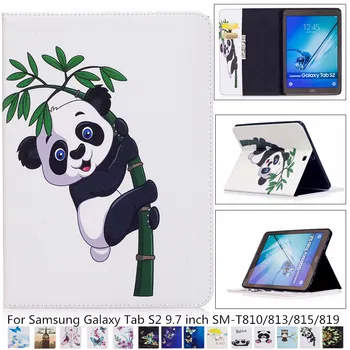 Tab S2 SM-T810/813/815/819 Panda öökull Muster Juhul PU Nahk Seista Kate Samsung Galaxy Tab S2 9.7 Tablett Juhul T810 T815+pliiats