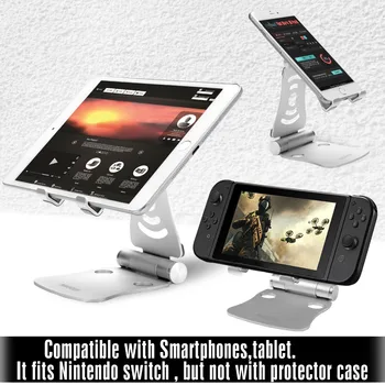 Tablett Seista Magcle Kokkupandav Reguleeritav mobiiltelefoni Seista Laua Omanik alumiiniumisulamist Nintendo Lülitage iPhone X ipad +kott