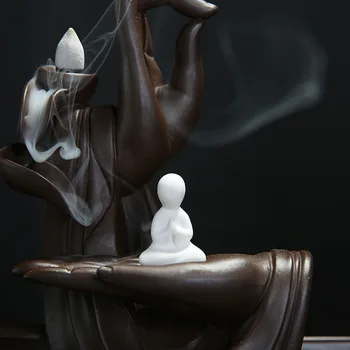 Tagasivoolu Viiruk Põleti Keraamiline Munk Buddha Käsi Omaniku Suurem Torn Suitsutusastia Viiruk Koonused Suitsu Dropshipping
