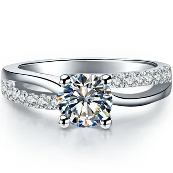 Tahke Platinum PT950 Ringi 1CT Teemant Engagement abielusõrmus Avaldus Sünnipäeva Ehted Kingitus Tüdruk Sõber Kunagi Fade