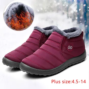 Talve saapad naiste kingad 2021 moe -, plüüš-sees soe lumi saapad naiste värviga kummipaelaga naiste kingad daamid pluss suurus