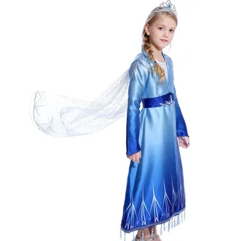 Talvel Elsa Tüdrukute Kleit Elsa Pool Printsess Kleit Beebi Tüdrukute Riided Anna Elsa 2 Cosplay Kostüümid Elza Vestidos