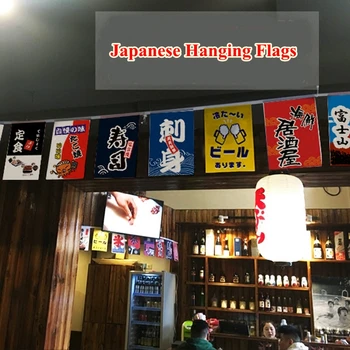 Tasuta kohaletoimetamine 20pcs/ set 5m Jaapani rippuvad string lipu sushi resturant väikesed lipud izayaka teenetemärgi lipu väikesed bännerid