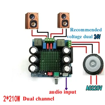 TDA8954TH Digital Audio Võimendi Dual Channel Class D-210W+210W High Power Digitaalne Võimendi Juhatus 12-24V A7-012