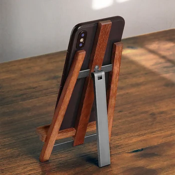 Tegelik Puit mobiiltelefoni Stand Reguleeritav Käsitsi valmistatud Roosipuu+Metallist hoidik, universaalne, kõikidele Mobile Smart Phones Tabletid Töölaual Seista