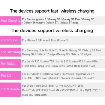 Telefon Universaalne Qi Kiire Juhtmeta Laadija Samsung Galaxy S9 Lisa 8 10W Laadija Võimsuse Kiire Laadimine iPhone X 10 8 Plus