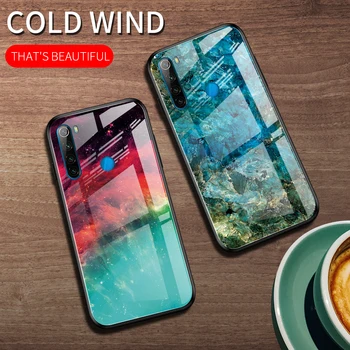 Telefoni puhul Xiaomi Redmi Tähele, 8T Juhul Katta Luksus Marmor Karastatud Klaas Pehme TPU Silikoon Kaitseraua puhul Redmi Lisa 8 T Pro