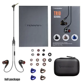 TENNMAK TRIO 3 osa Eemaldatav Dual Juhtide Sport Earhook MMCX Kõrva Kõrvaklapid Earset Kõrvaklapid Mikrofoniga & Remote