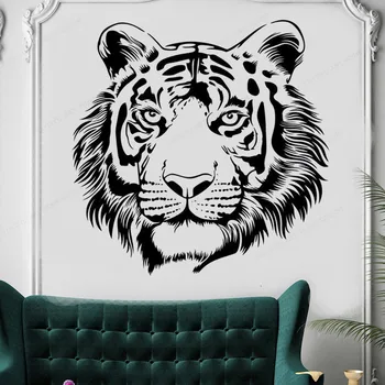 Tiiger Seina Decal Aafrika Metsik Tiiger Uhkus seina kleebis vinüül Loomade Home Design art Murals Kodu Kaunistamiseks JH436