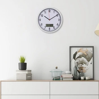 Timelike Klassikaline Temperatuuri Display Wall Clock Kaasaegse Digitaalse Plasitc Kella Kvarts Horloge Retro Relogio De Parede
