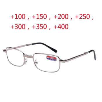 TinffGan Metallist kokkupandavad Klaasist läätsed Lugemise prillid Mugav tõmblukk koti Mehed, Naised, Vanad inimesed Prillid +100 +1.5 +2.0 +2.5 +3.0