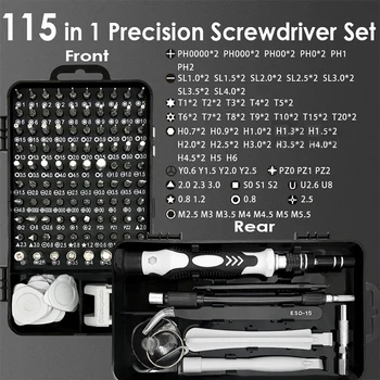 TKDMR Screwdriver Set Täpsusega Torx poldiga Juhi Bit Kit Magnet Bitti 115 1 Multitools Remont Mobiiltelefoni Käsi-Tööriistad