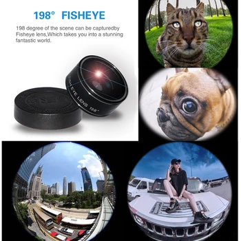 TOKOHANSUN Mobiiltelefoni Objektiivi 3in1 Komplekt Universaalne Klamber Nutitelefoni Kaamera Objektiivi lainurk-Makro Fish Eye for IPhone 7 6s Samsung