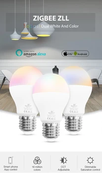 Traadita Smart Pirn Home Valgustus Lamp 6W E26 E27 Magic RGB+CCT LED Värvi Muuta Lamp Juhitava IOS /Android