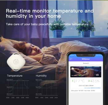 Traadita Termomeeter Bluetooth-Hygrometer Android / IOS Siseruumides, Väljas Temperatuur Niiskus Arvesti Alarm
