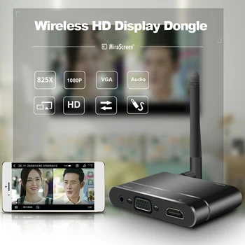 Traadita Wifi HD 1080P HDTV VGA AV Display Adapter Miracast Airplay, DLNA kuvapeegeldus IPhone XR IOS Android Telefon, TV