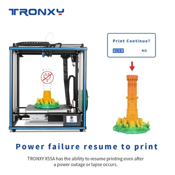 Tronxy Uus X5SA X5SA-400 FDM 3D Printer Kit Suur Print Size Auto Tasandamine Kiust Sensori Kõrge Täpsusega 3,5-tolline Puutetundlik Ekraan