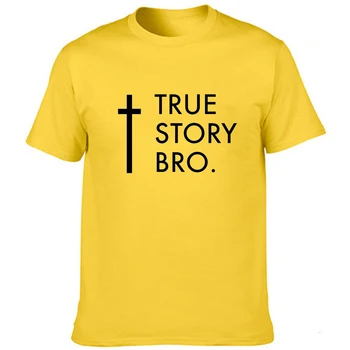 TRUE STORY BRO Meeste Harajuku T-Särk Kristlik Rist Prindi Usuliste Jeesus Streetwear Lühikesed Varrukad Casual T-särk Mees Tees