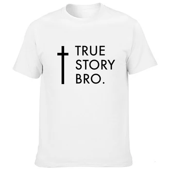 TRUE STORY BRO Meeste Harajuku T-Särk Kristlik Rist Prindi Usuliste Jeesus Streetwear Lühikesed Varrukad Casual T-särk Mees Tees