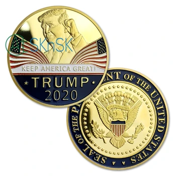 Trump 2020. aasta Presidendivalimiste Reelection Loosung HOIDA AMEERIKA SUUR ! Trump Presidendi Väljakutse Mündi Kullatud Suveniiride Mündid